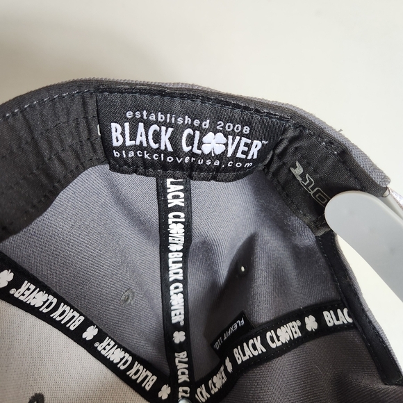 Flexfit Tech One Ten 110 Black Clover Gray Embroidered Golf Hat/Surprise Arizona - Picture 14 of 14